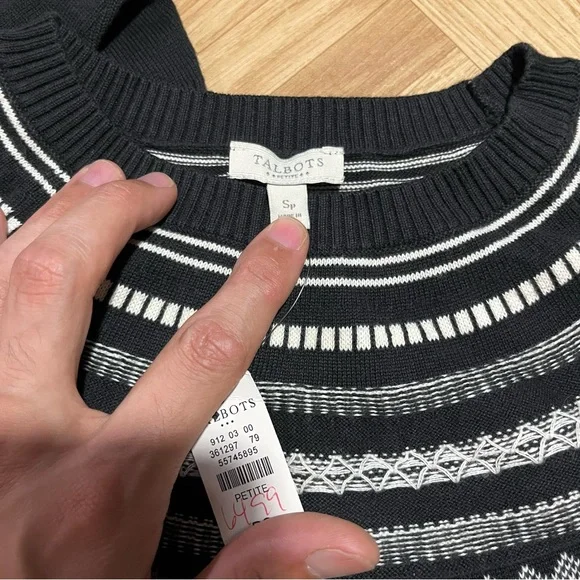 Talbots FAIR ISLE CREWNECK SWEATER small - Picture 6 of 7